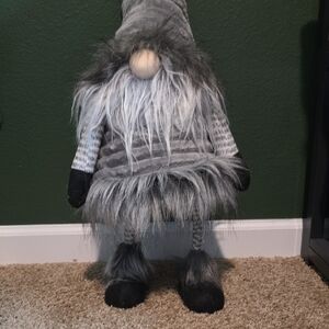 NWT Gray and Black Gnome figure